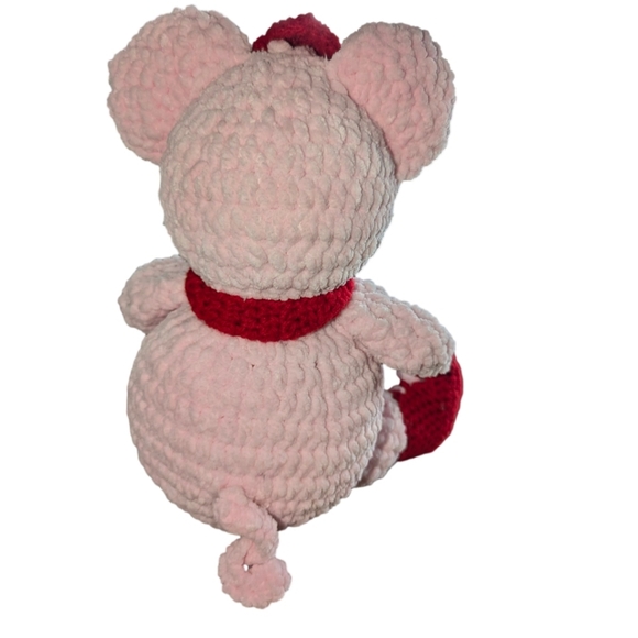 Pinky the pig handmade crochet stuffed animal, amigurimi, soft - Picture 5 of 5